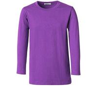 dressforfun Longsleeve Kinder, Basic Langarmshirt Kinder, Longshirt, Kind Sweater Baumwolle, Sweat Sportbekleidung, Langarmshirt Jungen, Pullover Mädchen, Kinder - (Lila | 140 | Nr. 304443)