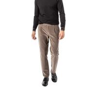 DRESSLER Bundfaltenhose Herren Regular Fit Cord braun, 50