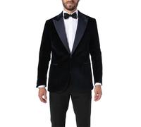 DRESSLER Smoking-Sakko Herren Slim Fit Samt blau, 48