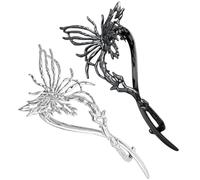 DRESSOOS 2 Stück pack Schmetterlingsclip Haarspangen aus Metall Leicht und Zuverlässig Elegantes Haarschmuck für Frauen für Schule und Hochzeit