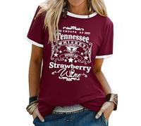 Dresswel Western Cowgirl Tshirt Damen Smooth As Tennessee Whiskey Grafik Druck T-Shirt Kurzarm Rundhals Country Musik Tee Tops Sommer Tshirts für Frauen