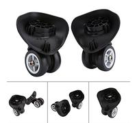 Drfeify Langlebiges Gepäckrad Ersatzset, Einfach -zu Verwendern Doppelte Kofferräder für Jedes Gepäck, 2 Stücke für Reisebegeisterte, Schwarz