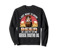 Drink Beer and Pet My Bernese Mountain Funny Puppy Dog Lover Sweatshirt