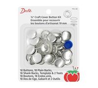Dritz 114-30 Abdeckknopf-Set mit Werkzeug, Größe 30-3/4 Zoll, 18 Sets