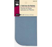 Dritz 55240-15D Patches, zum Aufbügeln, Twill, Hellblau, 12,7 x 12,7 cm, 2 Stück