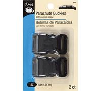 Dritz Contoured Parachute Buckle for 3/4-inch Strap, 2 Sets, Black Fallschirmschnalle, Kunststoff, schwarz
