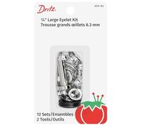 Dritz Ösen-Set, groß 1/4-Inch Nickel