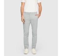 Chinohose MAC "Driver", Damen, Gr. 38, Länge 30, silber grau, Web, Obermaterial: 89% Baumwolle, 8% Polyester, 3% Elasthan, figurumspielend knöchellang, Hosen Chinohose, mit Stretch (95445861-38) silbe