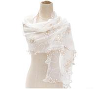 Drivstraw Damen Schal Blumendruck Leicht Elegant Frühling 42x153cm Damen | Weiches Polyester, eleganter Blumendruck, vielseitiger Schal/Stola für Kleider, ideal für Frühling und