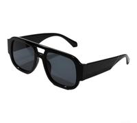 Drivstraw Damen Sonnenbrille mit Doppelsteg, UV400 Schutz, Leichte PC-Gläser, Pilotenform für Alltag, Unisex Mode Eyewear, Tortschild Rahmen mit Blauem Glas(F)