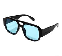 Drivstraw Damen Sonnenbrille mit Doppelsteg, UV400 Schutz, Leichte PC-Gläser, Pilotenform für Alltag, Unisex Mode Eyewear, Tortschild Rahmen mit Blauem Glas()