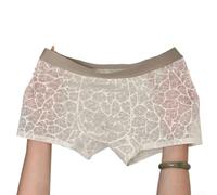 Drivstraw Herren Boxershorts aus EIS-Seide Netz Atmungsaktiv Spitze | Men's Ice Silk Mesh Lace Plus Size Boxer Shorts U Convex Pouch Trunks Underwear