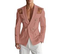 Drivstraw Herren für Blazer Regular Fit Langarm Einfarbig für Freizeit | Regular Fit Schnitt, einfarbiges Design, ideal für und geschäftliche Anlässe im Alltag