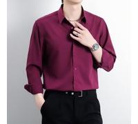 Drivstraw Herren Langarm Hemd für Slim Fit Elastisch Business für Freizeit | Mens Button Shirt Casual Lapel Long Sleeve Stretch For für Slim Fit Business Dress Shirt