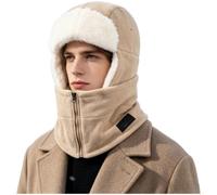 Drivstraw Unisex Strickmütze Winter Warm Stretchy Ohrenschutz Schwarz | Warme Polyester-Strickware, winddicht, hält Kopf und Ohren auch bei Minusgraden warm