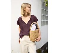 Dropped Shoulder Blusenshirt mit Bändern