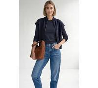 Dropped Shoulder Cardigan mit Turtle Neck und Zipper