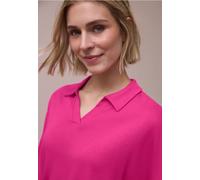 Street One Damen Dropped Shoulder Poloshirt mit Elastikbund