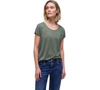 Street One Frauen Dropped Shoulder Shirt im Leinen-Look in Grün, Gr: 46