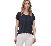 Street One Frauen Dropped Shoulder Shirt im Leinen-Look in Blau, Gr: 38
