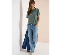 Dropped Shoulder Shirt in Leinen-Optik