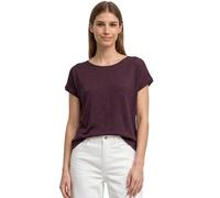 T-Shirt STREET ONE, Damen, Gr. 42, rustic rouge, Stoff, 95% Viskose, 5% Elasthan, unifarben, comfort fit normal, Rundhals, abgesteppt, Shirts T-Shirt, in Unifarbe (47714850-42) rustic rouge