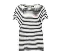 Dropped Shoulder Shirt mit Streifen Schwarz 42