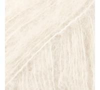 Drops Brushed Alpaca Silk color 1 natur, 25g Lacegarn mit Seide und gebürsteter Alpakawolle, flauschig weich