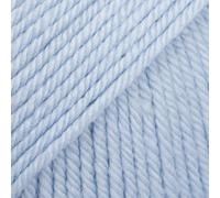Drops Daisy 100 % Merinowolle, Garn zum Stricken und Häkeln, 3 oder leicht, DK, leichtes Kammgarn, 51 g, 120 Meter pro Knäuel, 1 x 50 g (10 hellblau)