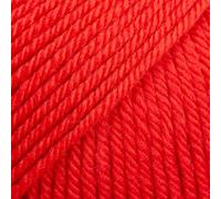 Drops Daisy 100 % Merinowolle, Garn zum Stricken und Häkeln, 3 oder leicht, DK, leichtes Kammgarn, 51 g, 120 Meter pro Knäuel, 1 x 50 g (20 rot)