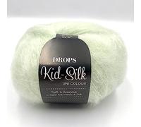 DROPS Knitting Kid Silk - Gebürstetes Mohair - 4-lagiges Griffgarn - 47 Pistazie Ice Cream
