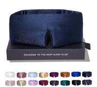 DROWSY Silk Schlafmaske. Ein gepolsterter Seidenkokon, der sich an das Gesicht anschmiegt und für luxuriösen Schlaf in völliger Dunkelheit sorgt. (Midnight Blue)