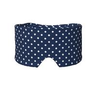 Druck Weiß Polka Dots Marineblau, Vollständige Augenabdeckungen, lichtblockierende Augenmaske, Schlafaugen- und Ohrenschützer