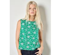 Druckbluse APRICOT "Top mit floraler Spitzenstickerei", Damen, Gr. S (36), grün, gewebt, Obermaterial: 100% Baumwolle CO., uni, Elastisch, Blusen Druckbluse, Gemustert (78564630-36) grün