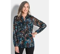 Druckbluse aus Chiffon blau 19