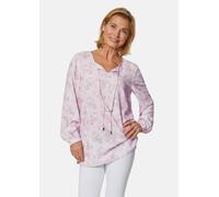 Druckbluse aus feinfädiger Baumwoll-Qualität braun 40