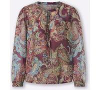 Druckbluse burgund-bedruckt 44
