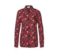 Druckbluse GOLDNER "Kurzgröße Elegante Bluse in trageangenehmer Qualität", Damen, Gr. 24, schwarz (rot, schwarz, gemustert), Obermaterial: 100% Viskose CV., normal, Sonstiges, Blusen Druckbluse, Ohne