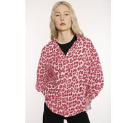 Druckbluse HAILY’S "LS C BL Le44ony", Damen, Gr. L, rosa (8081 pink leo), Web, Obermaterial: 100% Baumwolle, animal-print, Po-bedeckend, Blusen Druckbluse, aus Musselin (42503722-L) 8081 pink leo