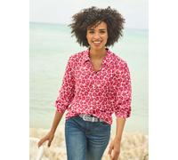 Druckbluse HEINE, Damen, Gr. 38, rot (rot, ecru, bedruckt), 100% Viskose, bedruckt, gemustert, mehrfarbig, Blusen Druckbluse (27484928-38) rot, ecru, bedruckt