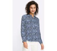 Druckbluse HEINE, Damen, Gr. 46, marine, ecru, bedruckt, 100% Viskose, bedruckt, gemustert, mehrfarbig, Blusen Druckbluse (86464668-46) marine, ecru, bedruckt