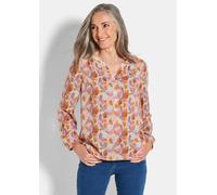 Druckbluse im Unikat-Print orange 38