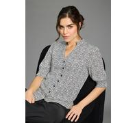 Druckbluse LAURA SCOTT, Damen, Gr. 36, schwarz, weiß, Web, Obermaterial: 100% Viskose, bedruckt, Blusen Druckbluse, bedruckte Bluse, femininer Stil, leichtes Webmaterial, aus Viskose (10705951-36) sch