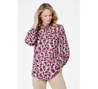 Druckbluse mit Smok-Details lila 42