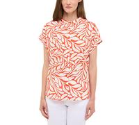 Druckbluse MUSTANG "Style Coral Springs", Damen, Gr. 38, fusion flower rot, Web, Obermaterial: 100% Baumwolle, gemustert, figurumspielend normal, mit Aufschlag, Blusen Druckbluse (47308169-38)