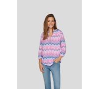 Klassische Bluse RABE "Bluse", Damen, Gr. 42, rosa, 100%Viskose, gemustert, gerade, Blusen (87518220-42) rosa