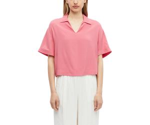 Druckbluse S.OLIVER, Damen, Gr. 42, marsala pink, Web, Obermaterial: 100% Viskose, gemustert, lässig geschnitten hüftlang, V-Ausschnitt, abgesteppte Kante, Blusen Druckbluse, Sommerbluse mit Allover-P