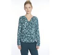 Druckbluse ZABAIONE "An44nabelle", Damen, Gr. XL, n220 emerald, Web, Obermaterial: 100% Viskose, bedruckt, normal, V-Ausschnitt, mit Riegel 1-Knopf-Manschette krempelbar, Blusen Druckbluse (95601704-X