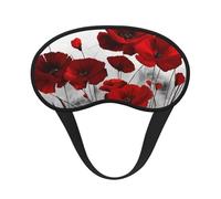 Drucke mit roten Mohnblumen,Vollständige Augenabdeckungen, lichtundurchlässige Schlafmasken, Verdunkelungs-Augenschützer