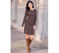 Druckkleid ALBA MODA "Kleid Kleid", Damen, Gr. 38, N + K Gr, bunt (bunt, gemustert), Obermaterial: 84% Viskose CV. 11% Polyamid PA. 5% Elasthan EL., Kleider Druckkleid (53261535-38) bunt, gemustert